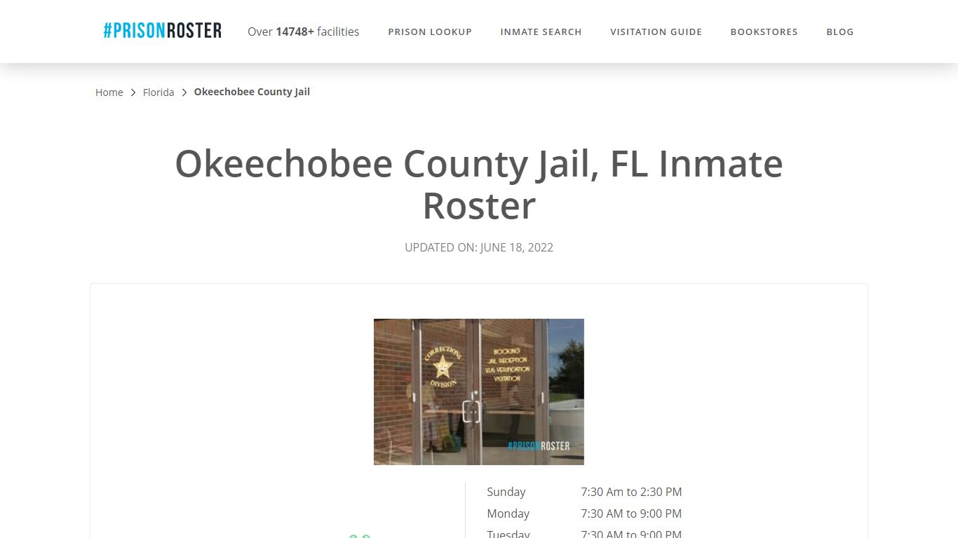 Okeechobee County Jail, FL Inmate Roster - Inmate Locator